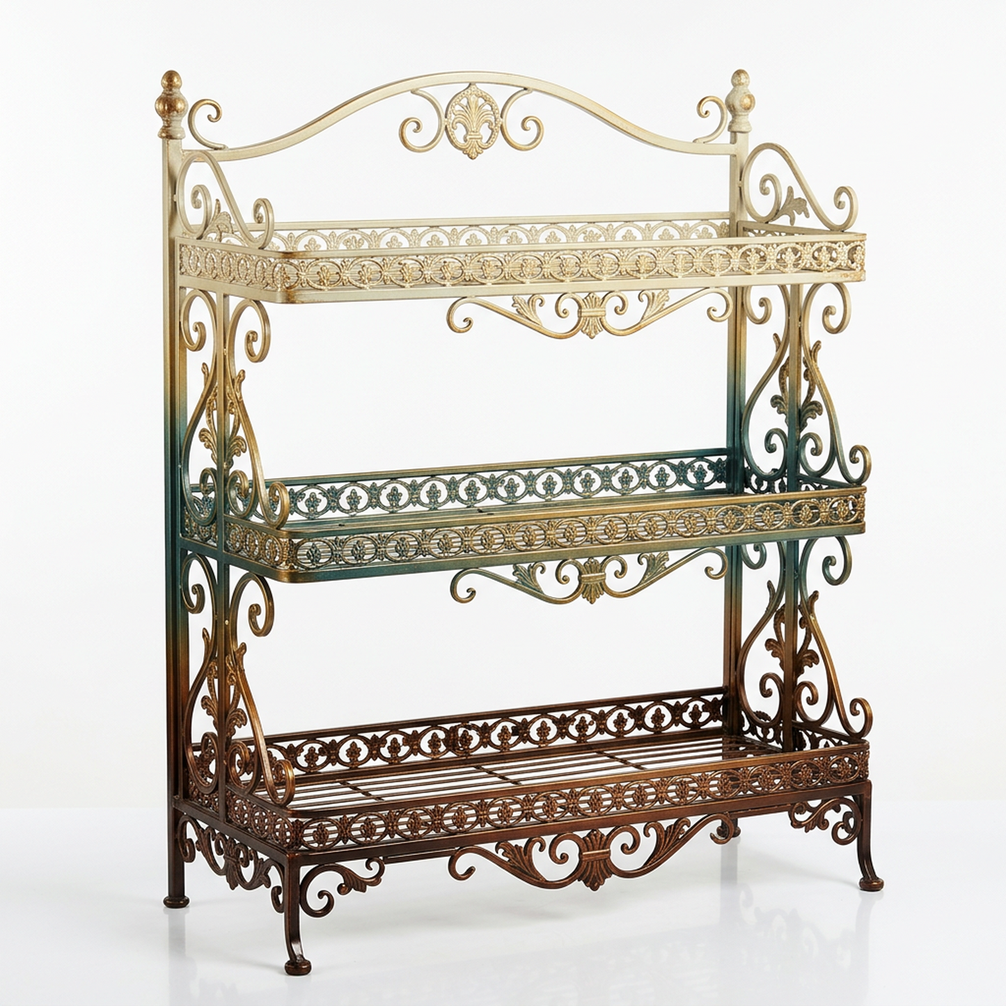 French Vintage Metal Kitchen Rack