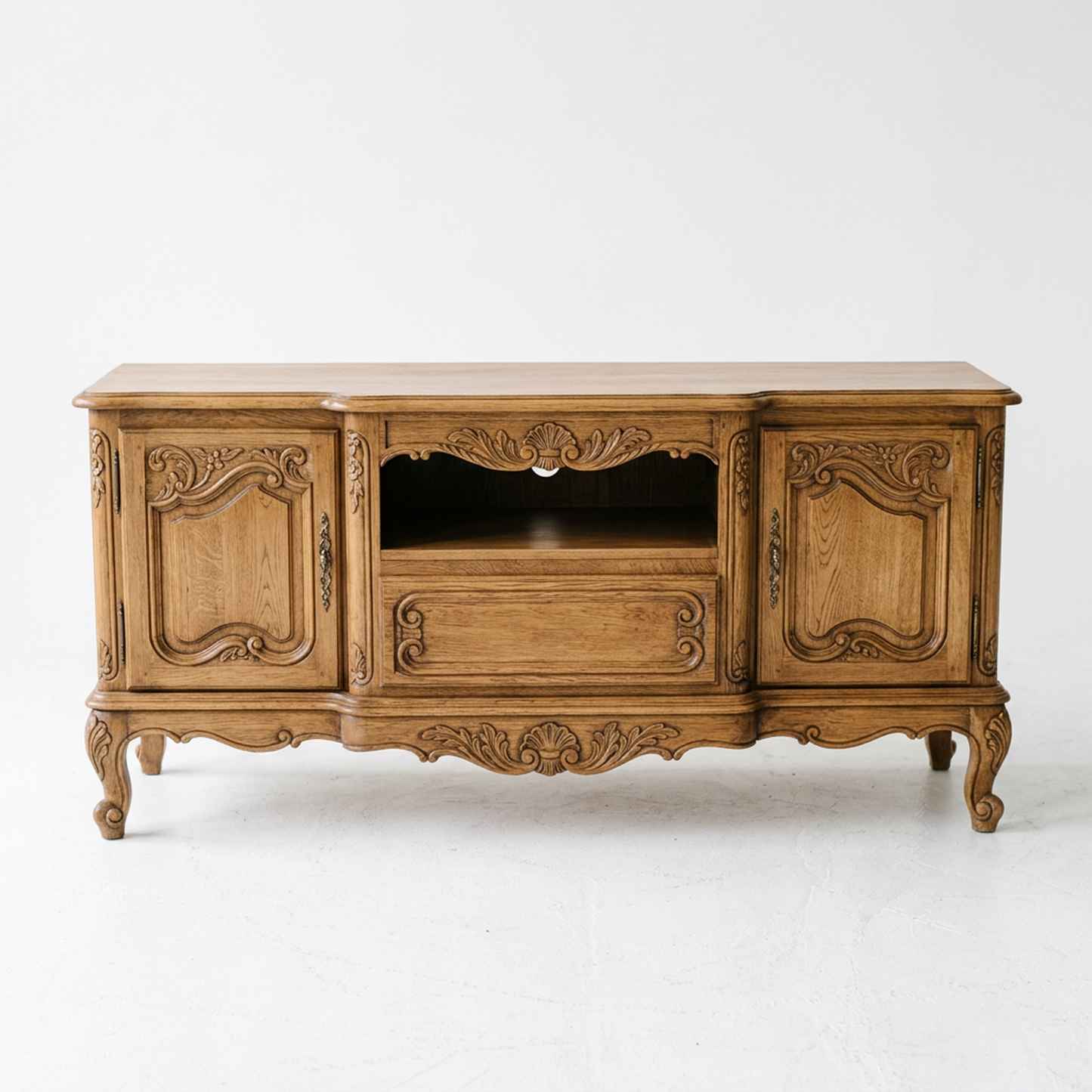 French Vintage Wooden TV Stand