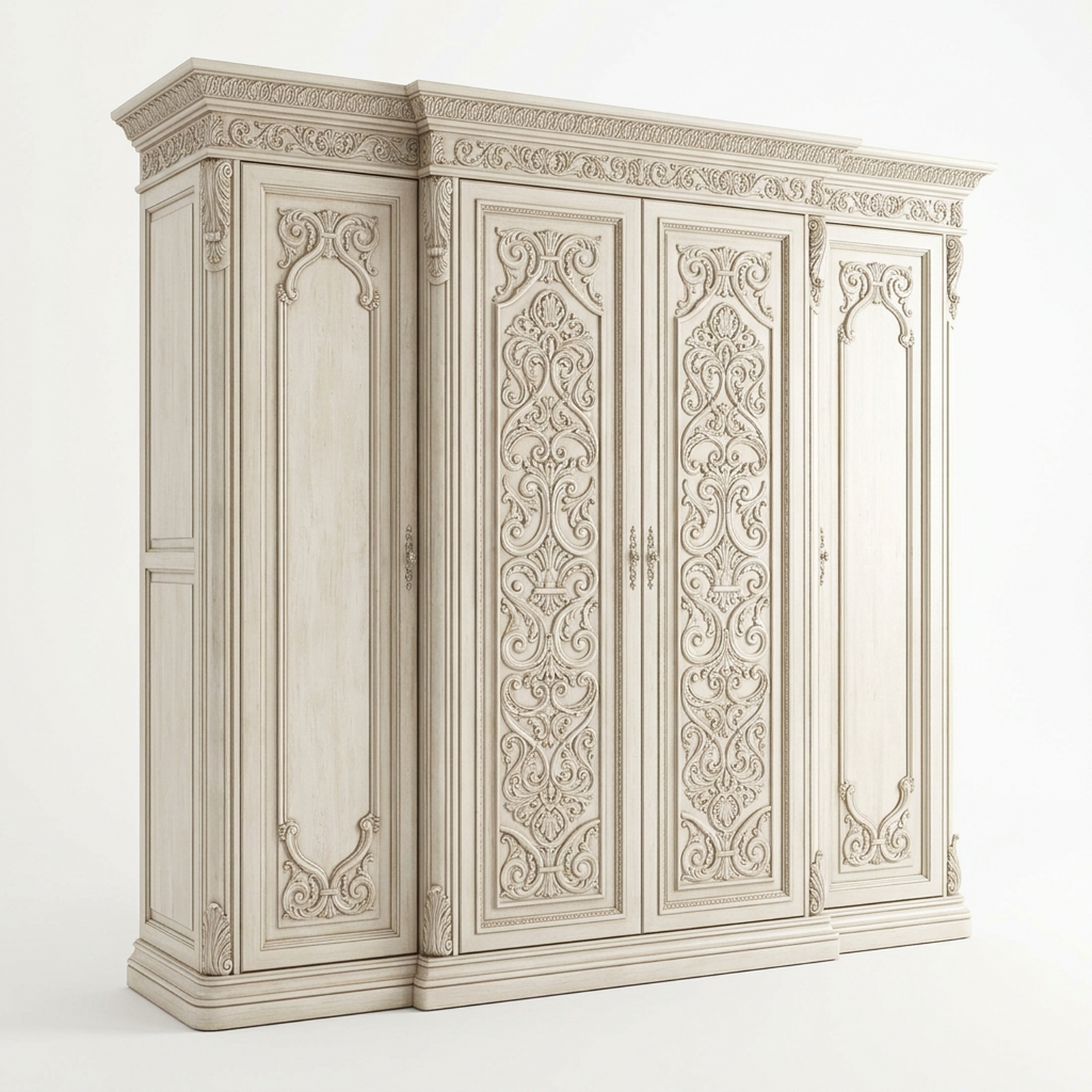 French Vintage Carved Wardrobe
