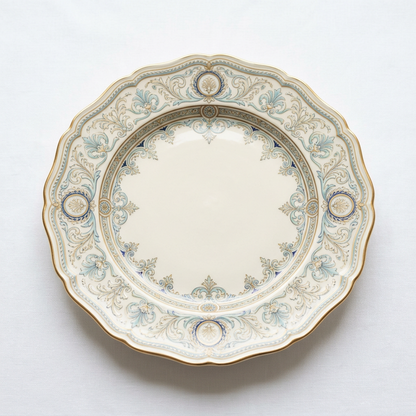 French Vintage Ceramic Dinner Plate