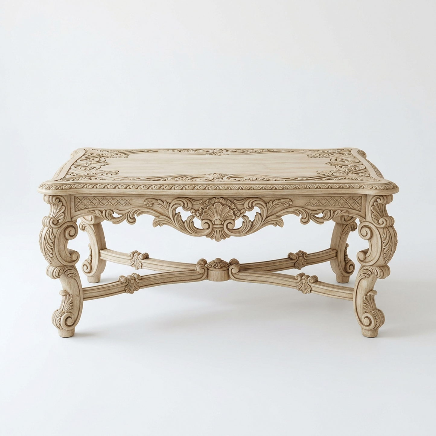 French Vintage Carved Coffee Table