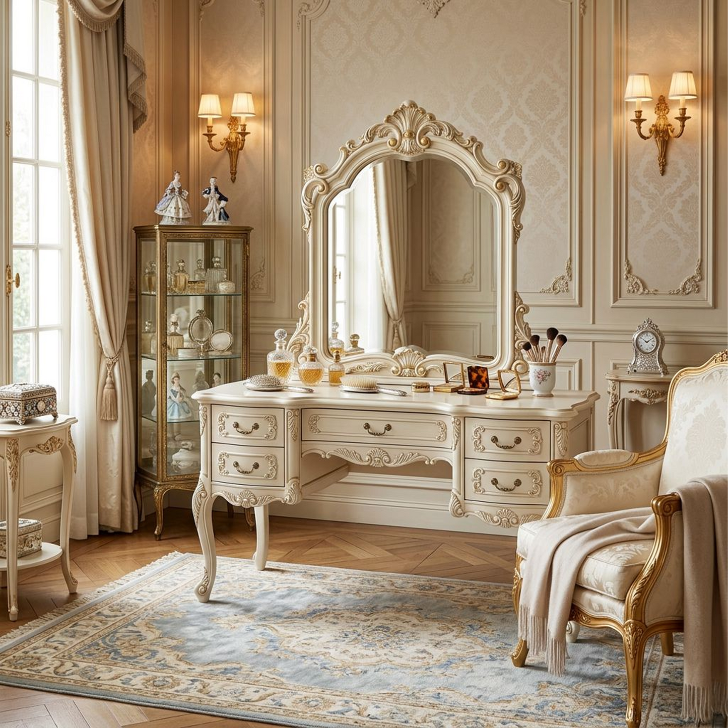 French Vintage Vanity Table